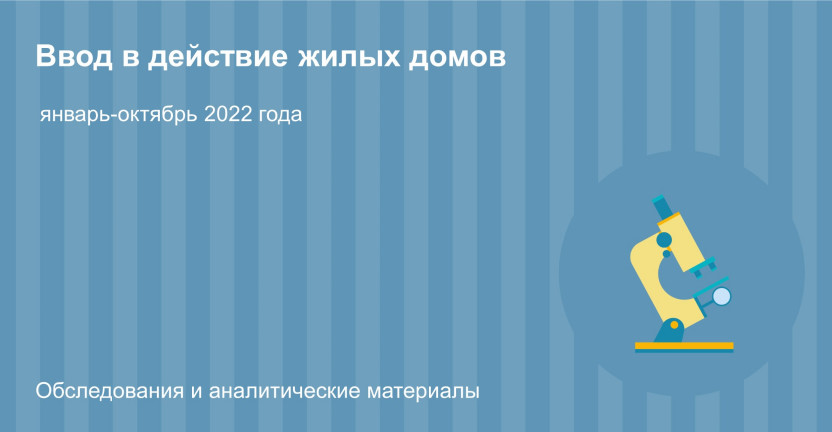 Ввод в действие жилых домов в Республике Татарстан, январь-октябрь 2022 года